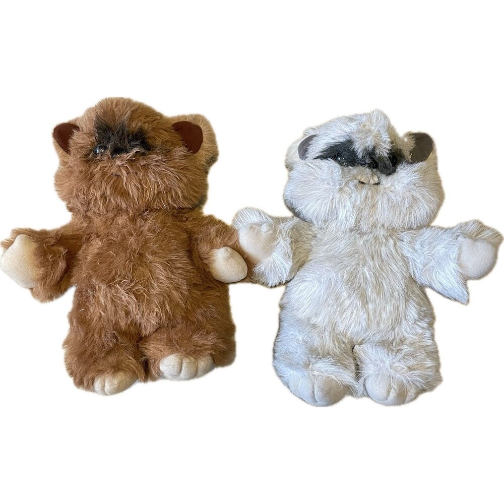Kenner Star Wars Ewok 15" Plush Lot of 2 Wicket & Princess Kneesaa Vintage 1983